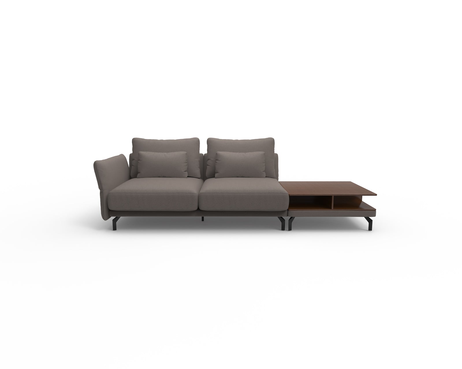 Seagull 2 Seater Sofa with Shelf Table (Right)